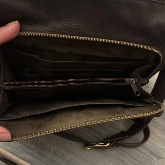 Fossil Vintage 75082 Dark Brown Soft Leather Crossbody Bag - Picture 4 of 15